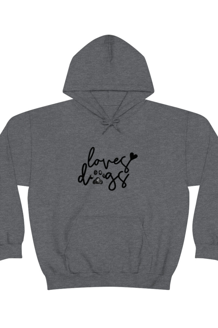 Loves Dogs Black Logo Unisex Heavy Blend™ Hooded Sweatshirt - Image 25