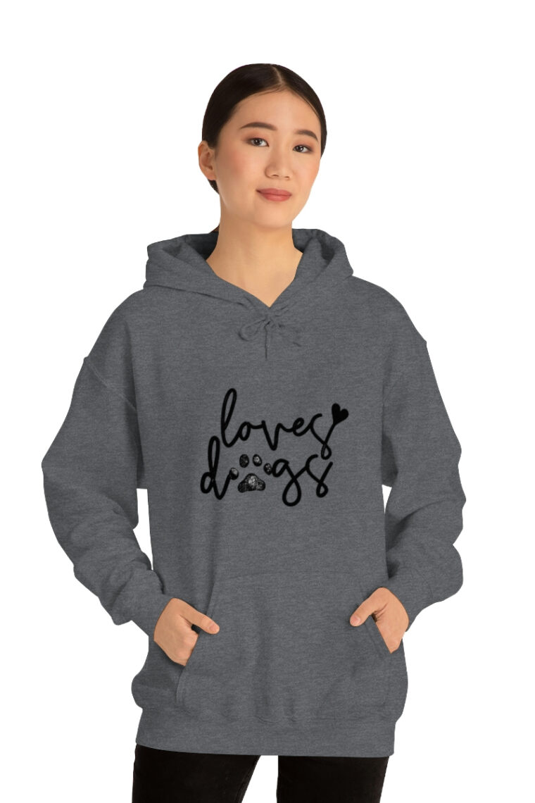 Loves Dogs Black Logo Unisex Heavy Blend™ Hooded Sweatshirt - Image 26