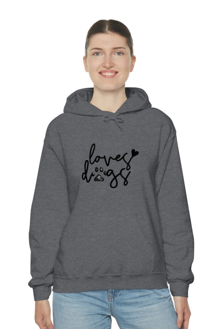 Loves Dogs Black Logo Unisex Heavy Blend™ Hooded Sweatshirt - Image 28