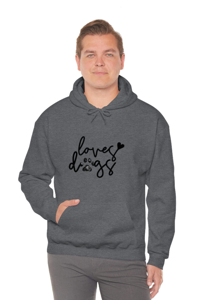 Loves Dogs Black Logo Unisex Heavy Blend™ Hooded Sweatshirt - Image 29