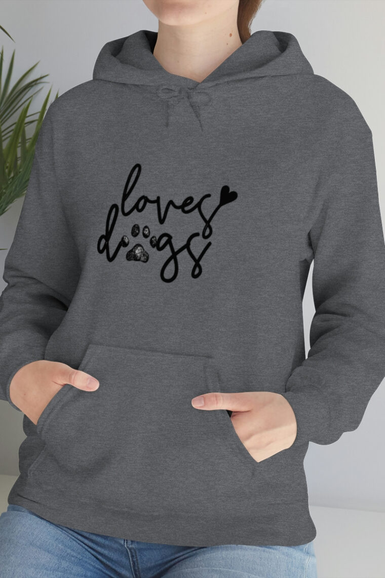 Loves Dogs Black Logo Unisex Heavy Blend™ Hooded Sweatshirt - Image 30