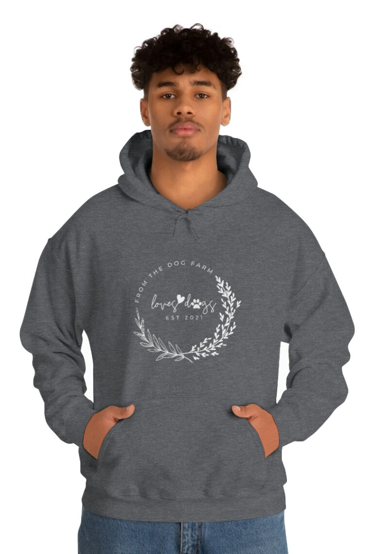 From the Dog Farm White Logo Unisex Heavy Blend™ Hooded Sweatshirt - Image 43