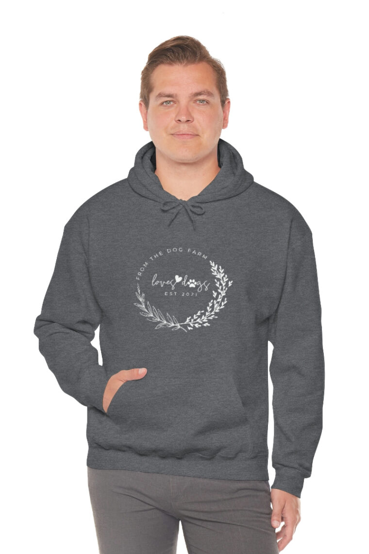 From the Dog Farm White Logo Unisex Heavy Blend™ Hooded Sweatshirt - Image 45