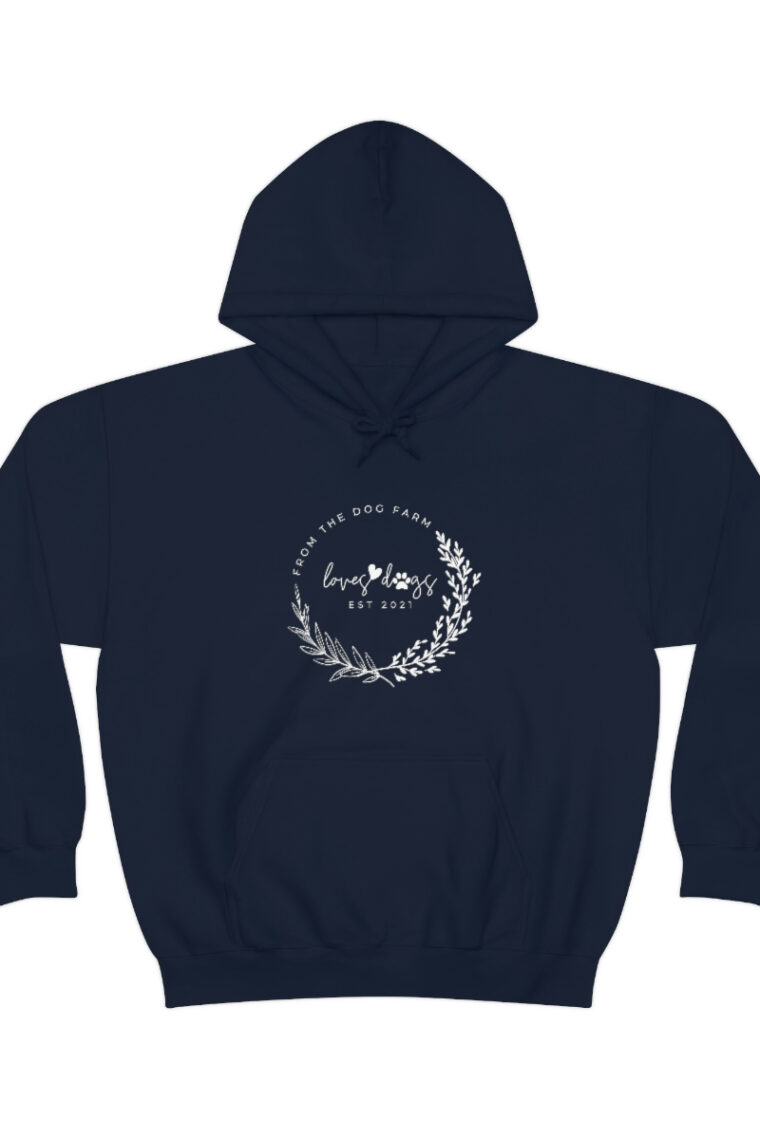 From the Dog Farm White Logo Unisex Heavy Blend™ Hooded Sweatshirt - Image 73