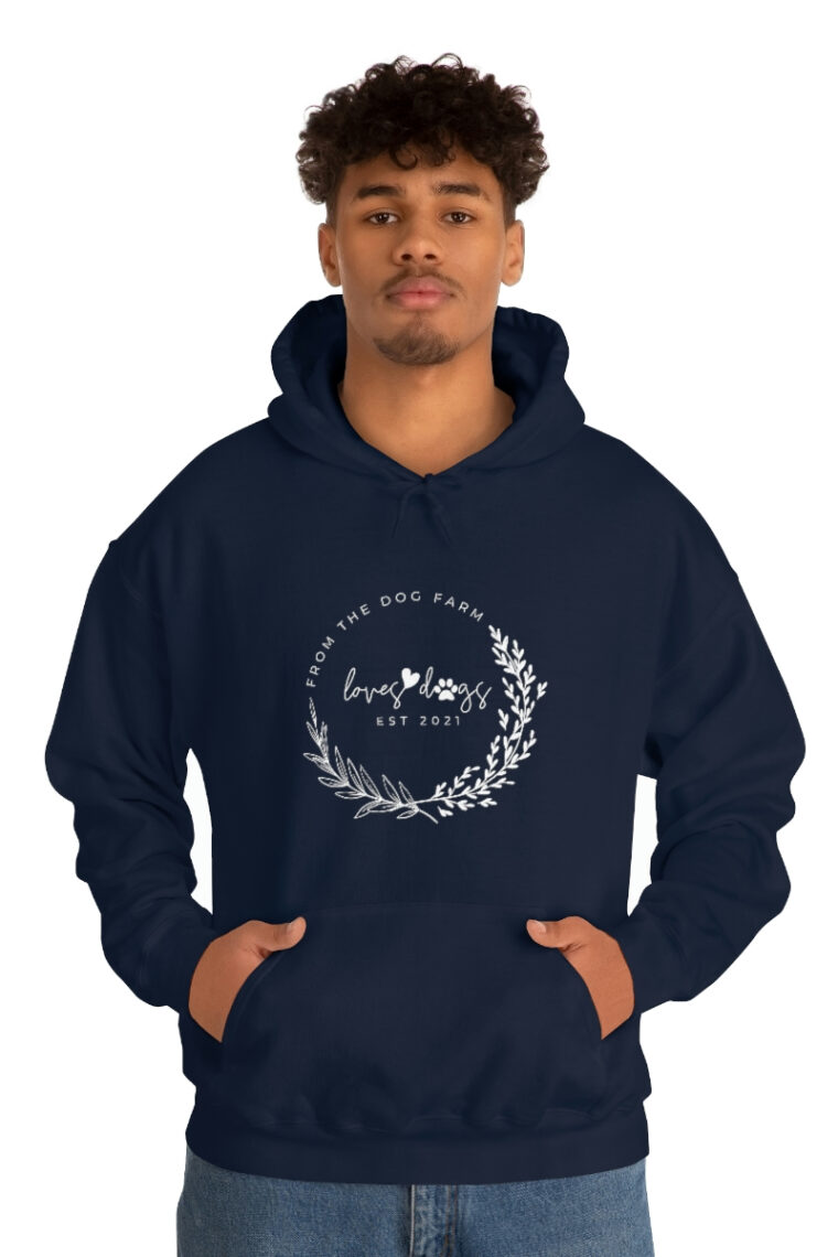 From the Dog Farm White Logo Unisex Heavy Blend™ Hooded Sweatshirt - Image 75