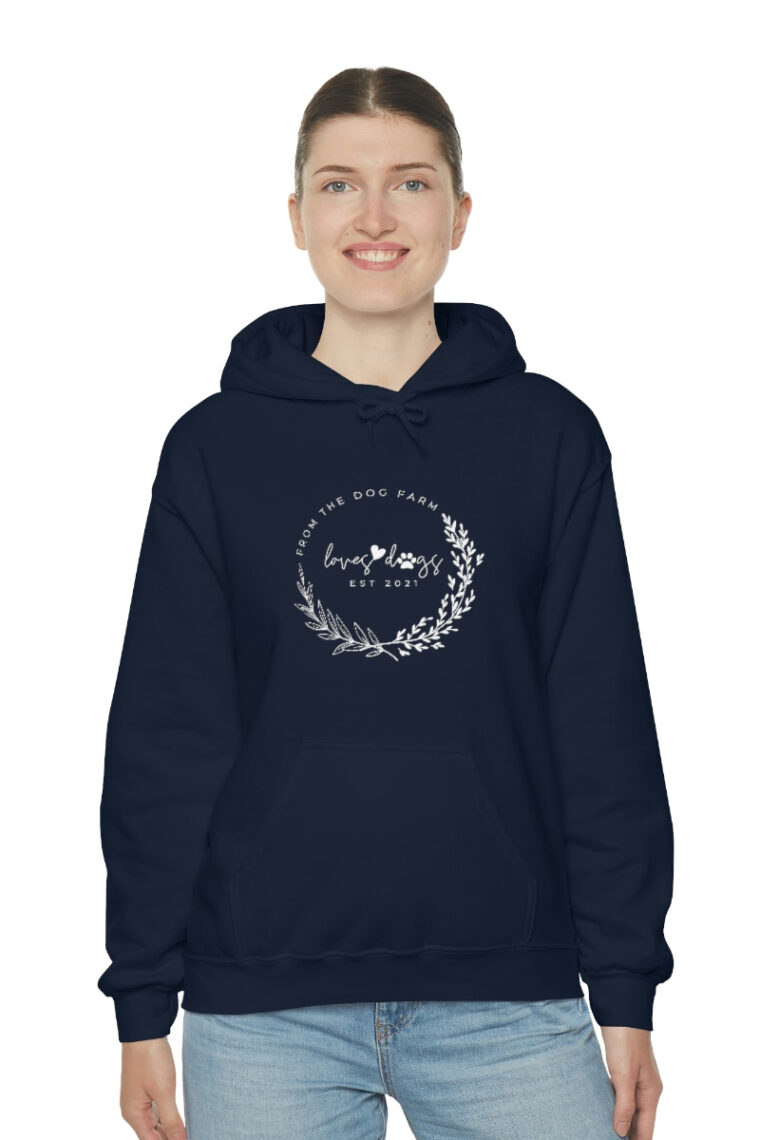 From the Dog Farm White Logo Unisex Heavy Blend™ Hooded Sweatshirt - Image 76