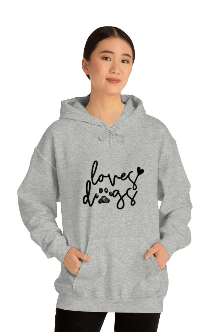 Loves Dogs Black Logo Unisex Heavy Blend™ Hooded Sweatshirt - Image 18