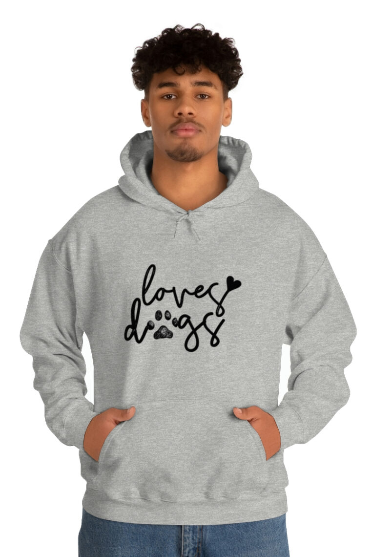 Loves Dogs Black Logo Unisex Heavy Blend™ Hooded Sweatshirt - Image 19