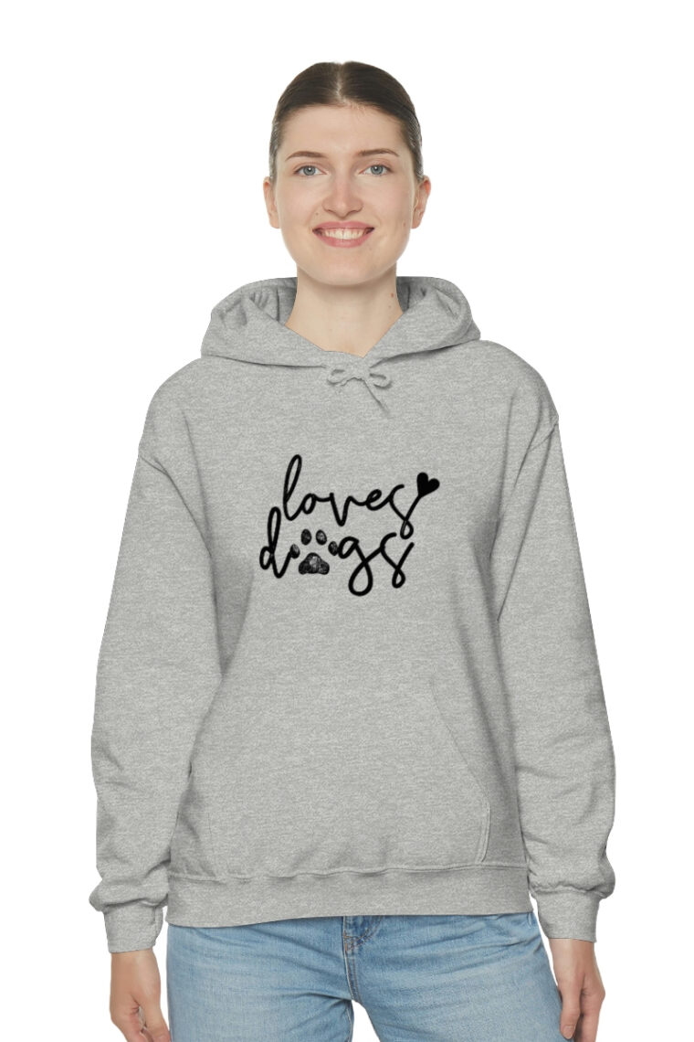 Loves Dogs Black Logo Unisex Heavy Blend™ Hooded Sweatshirt - Image 20