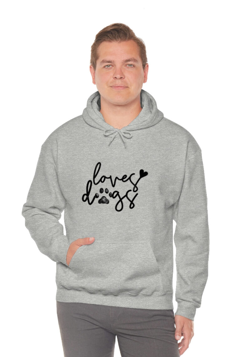 Loves Dogs Black Logo Unisex Heavy Blend™ Hooded Sweatshirt - Image 21