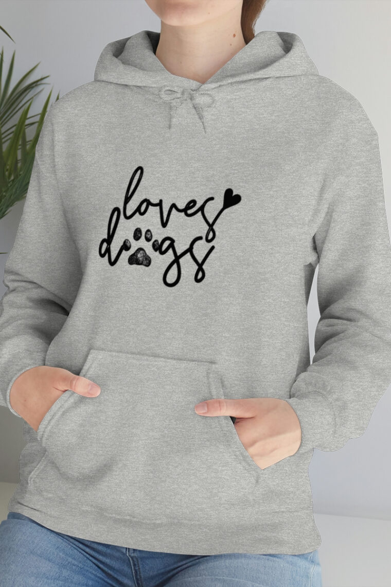 Loves Dogs Black Logo Unisex Heavy Blend™ Hooded Sweatshirt - Image 22