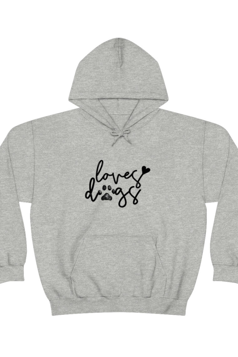 Loves Dogs Black Logo Unisex Heavy Blend™ Hooded Sweatshirt - Image 17