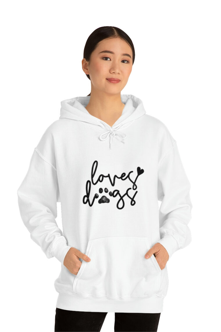 Loves Dogs Black Logo Unisex Heavy Blend™ Hooded Sweatshirt - Image 10