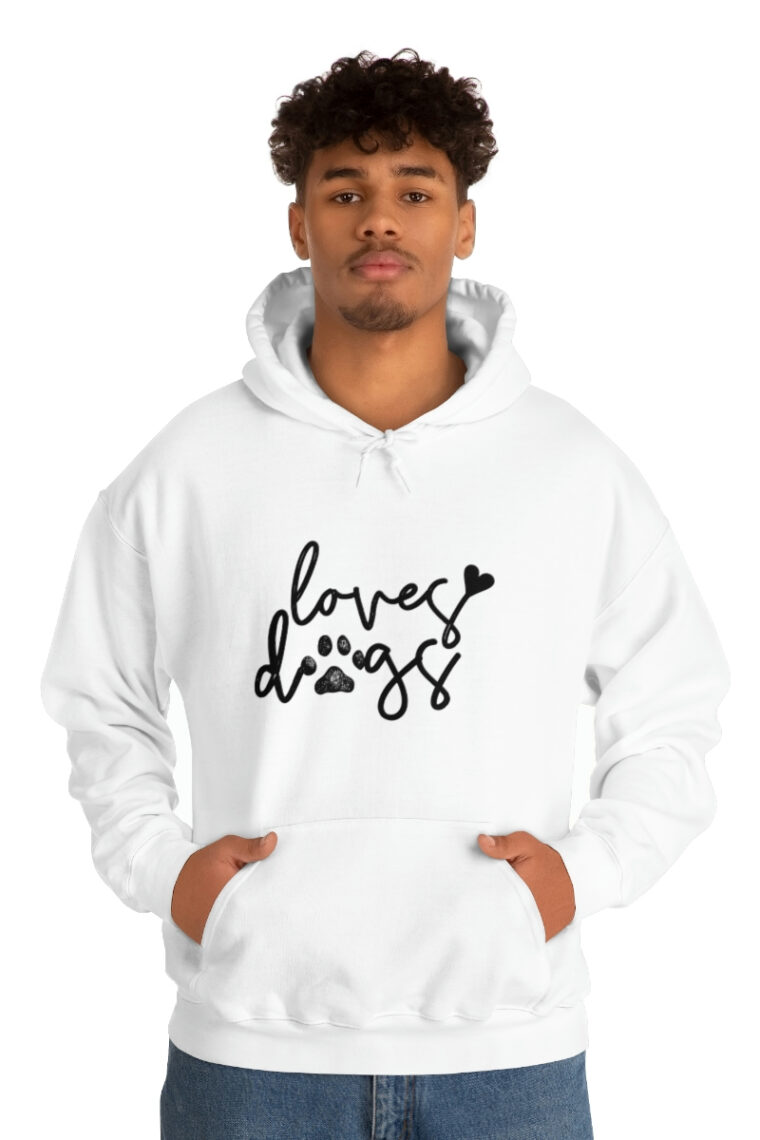 Loves Dogs Black Logo Unisex Heavy Blend™ Hooded Sweatshirt - Image 11