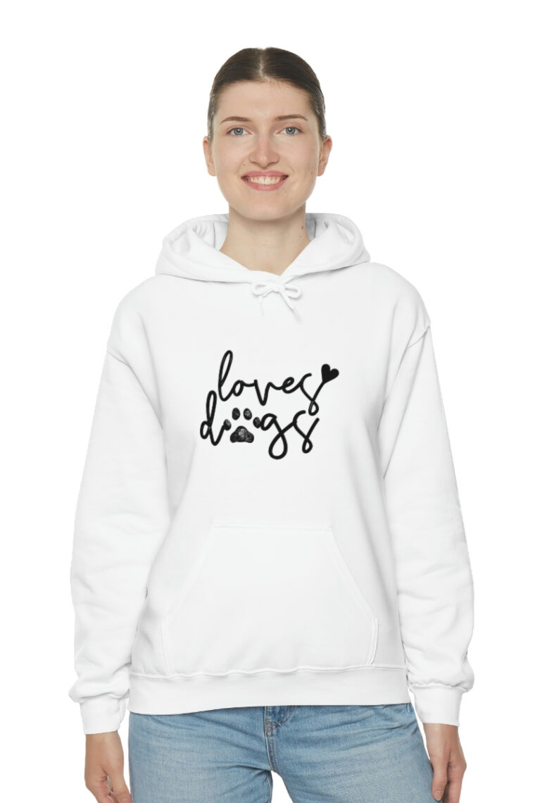 Loves Dogs Black Logo Unisex Heavy Blend™ Hooded Sweatshirt - Image 12