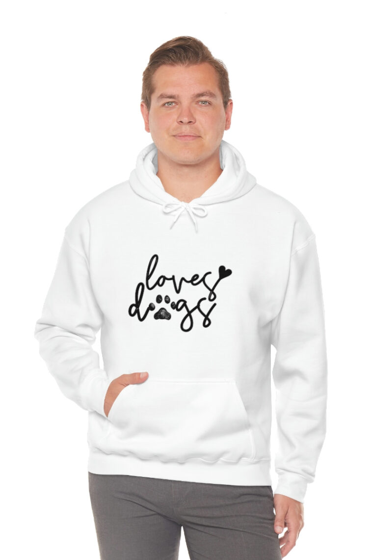 Loves Dogs Black Logo Unisex Heavy Blend™ Hooded Sweatshirt - Image 13