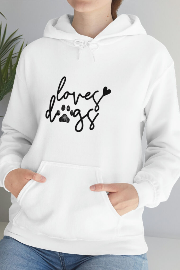 Loves Dogs Black Logo Unisex Heavy Blend™ Hooded Sweatshirt - Image 14