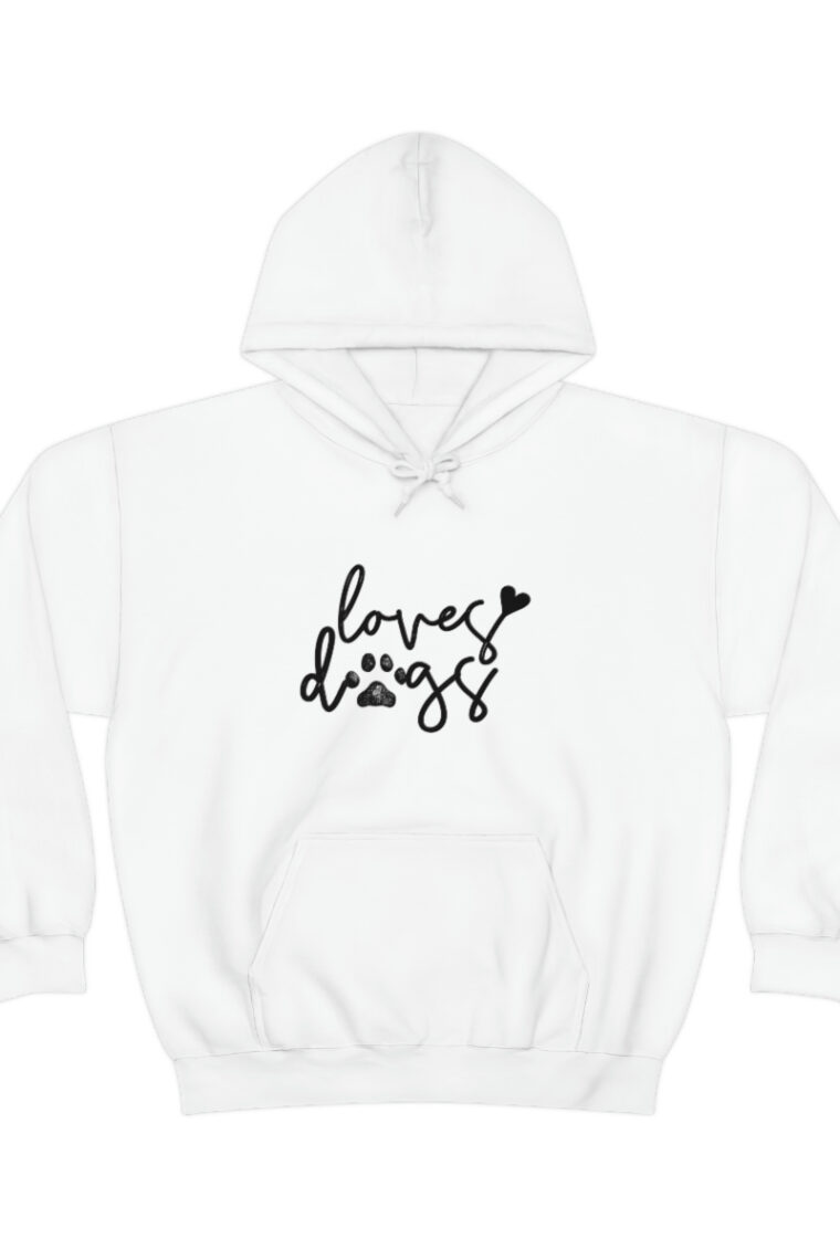 Loves Dogs Black Logo Unisex Heavy Blend™ Hooded Sweatshirt - Image 9