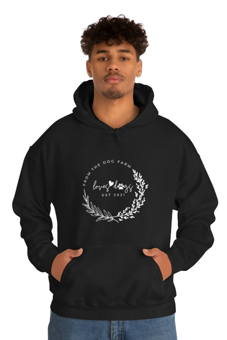 From the Dog Farm White Logo Unisex Heavy Blend™ Hooded Sweatshirt - Image 11