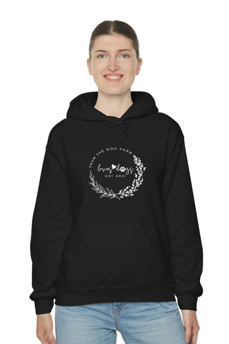 From the Dog Farm White Logo Unisex Heavy Blend™ Hooded Sweatshirt - Image 12