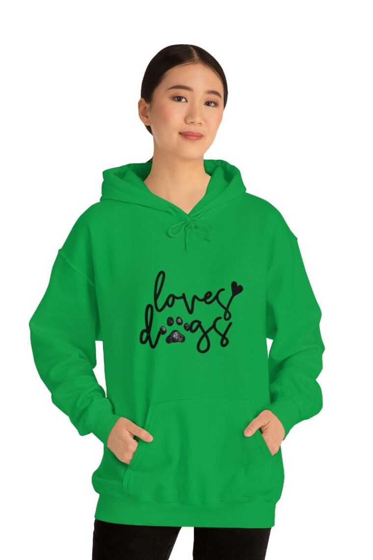 Loves Dogs Black Logo Unisex Heavy Blend™ Hooded Sweatshirt - Image 3