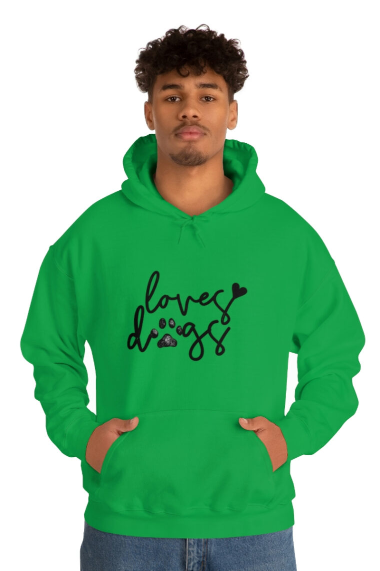 Loves Dogs Black Logo Unisex Heavy Blend™ Hooded Sweatshirt - Image 4