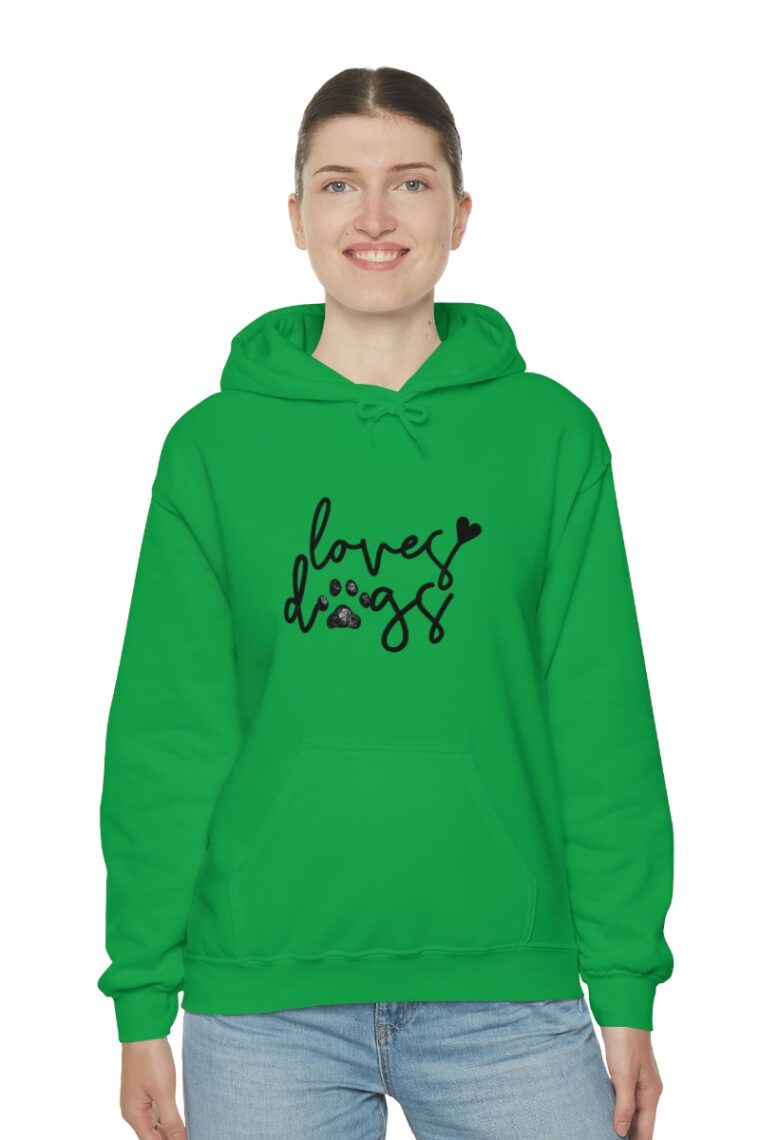 Loves Dogs Black Logo Unisex Heavy Blend™ Hooded Sweatshirt - Image 5