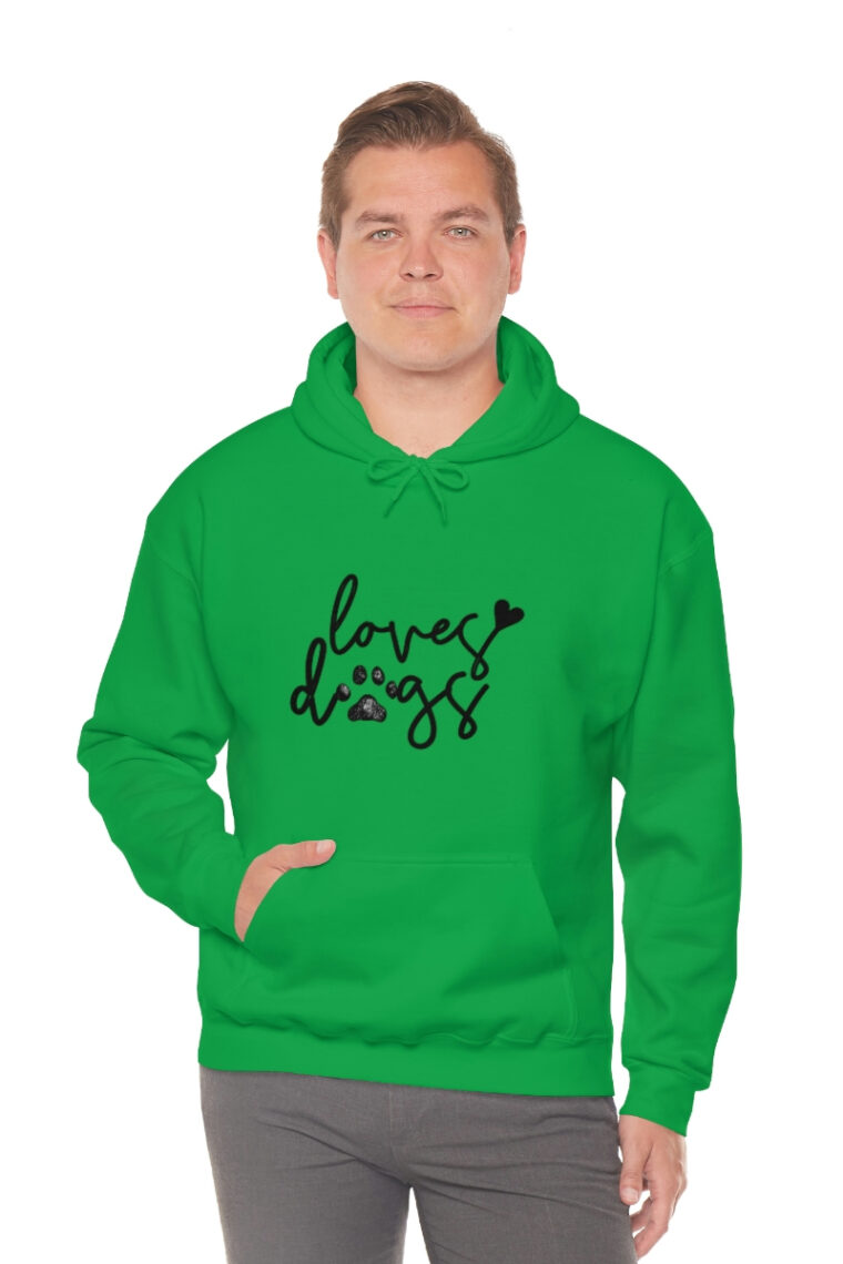 Loves Dogs Black Logo Unisex Heavy Blend™ Hooded Sweatshirt - Image 6