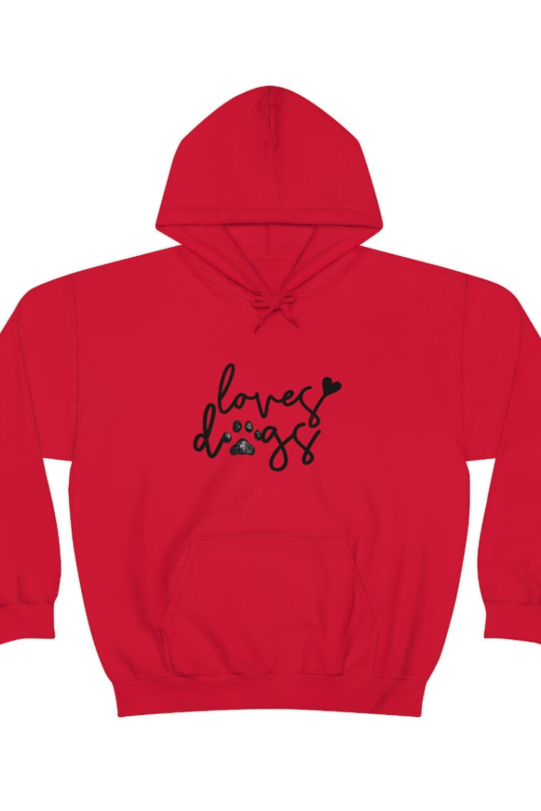 Loves Dogs Black Logo Unisex Heavy Blend™ Hooded Sweatshirt - Image 49