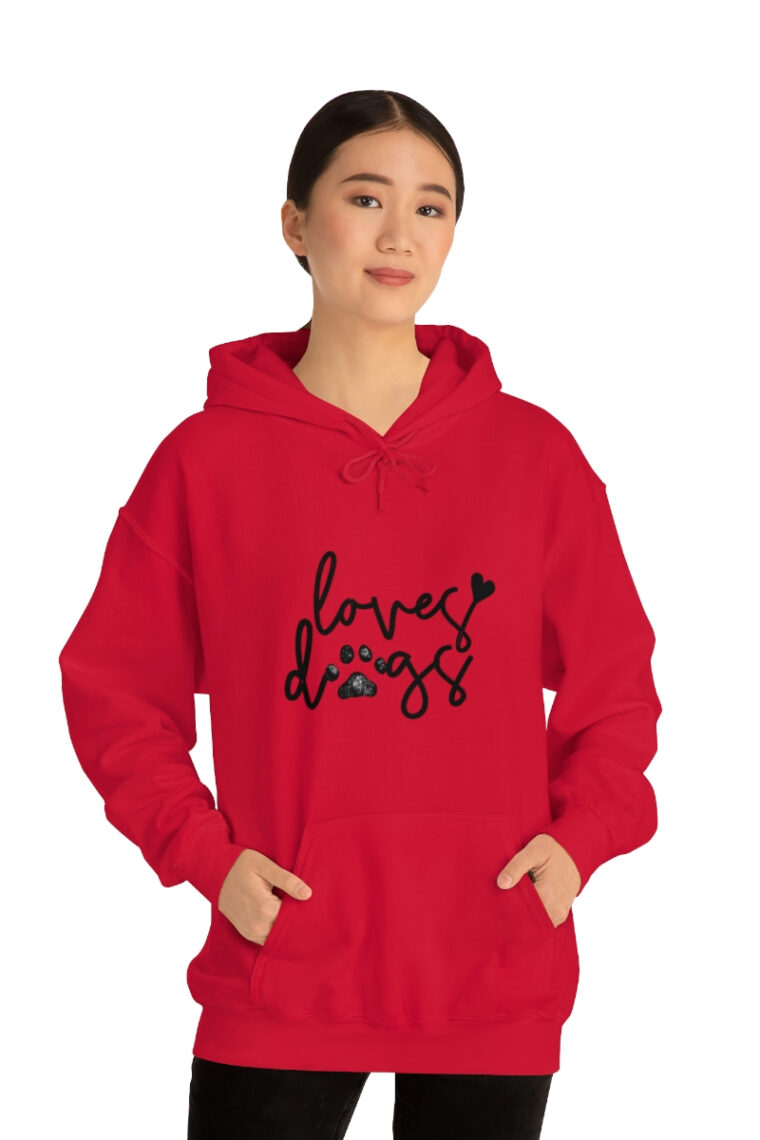 Loves Dogs Black Logo Unisex Heavy Blend™ Hooded Sweatshirt - Image 50