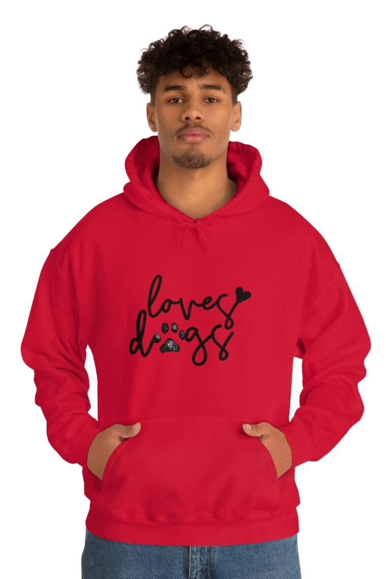 Loves Dogs Black Logo Unisex Heavy Blend™ Hooded Sweatshirt - Image 51