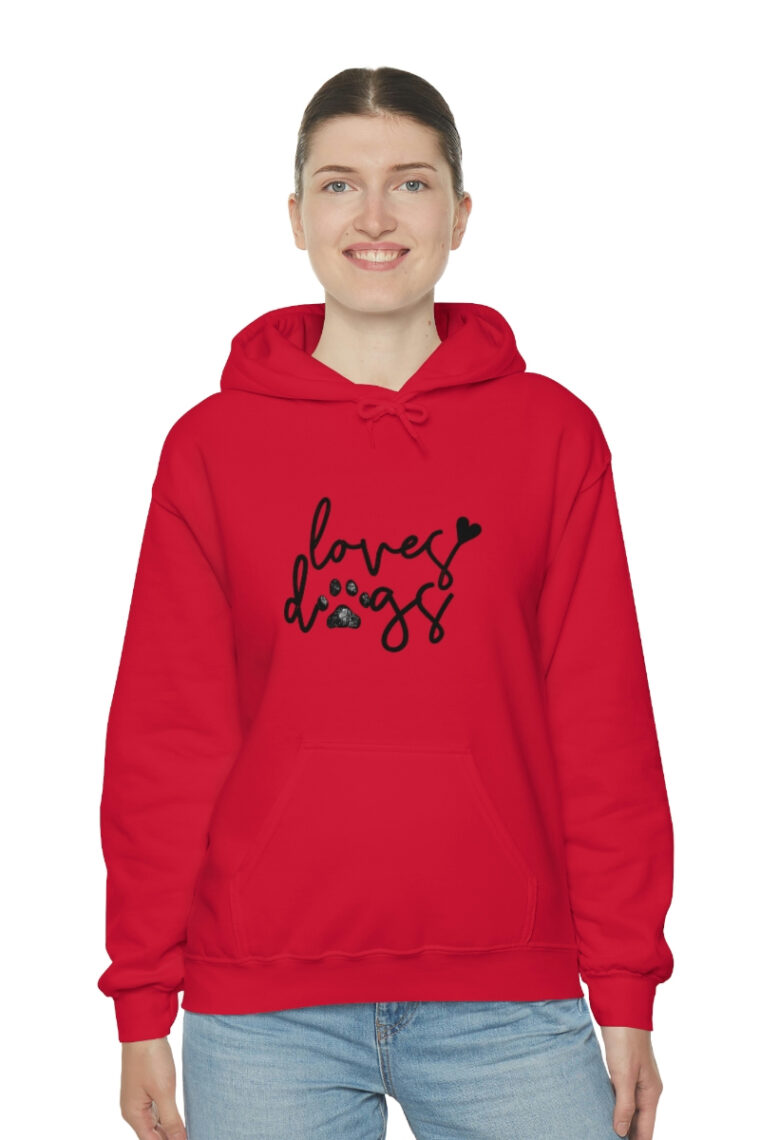 Loves Dogs Black Logo Unisex Heavy Blend™ Hooded Sweatshirt - Image 52