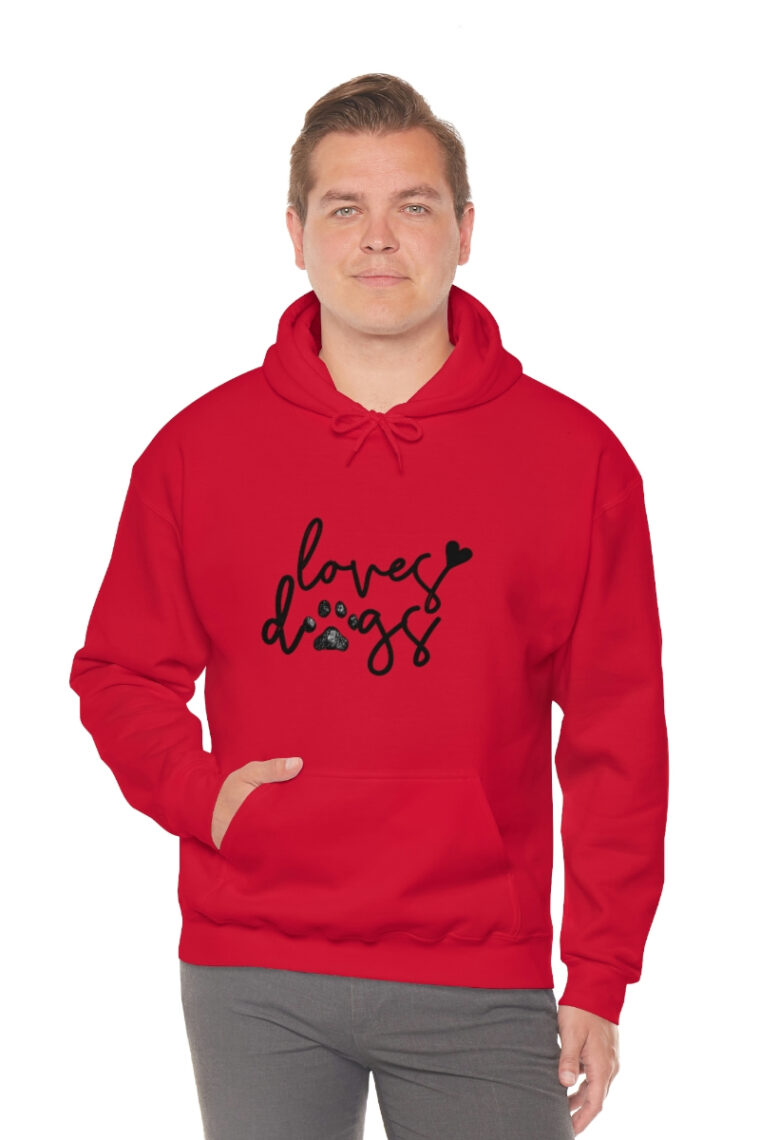 Loves Dogs Black Logo Unisex Heavy Blend™ Hooded Sweatshirt - Image 53