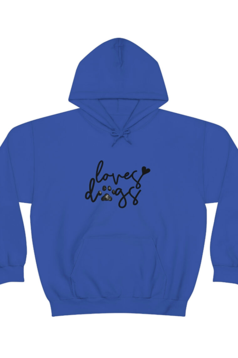 Loves Dogs Black Logo Unisex Heavy Blend™ Hooded Sweatshirt - Image 41