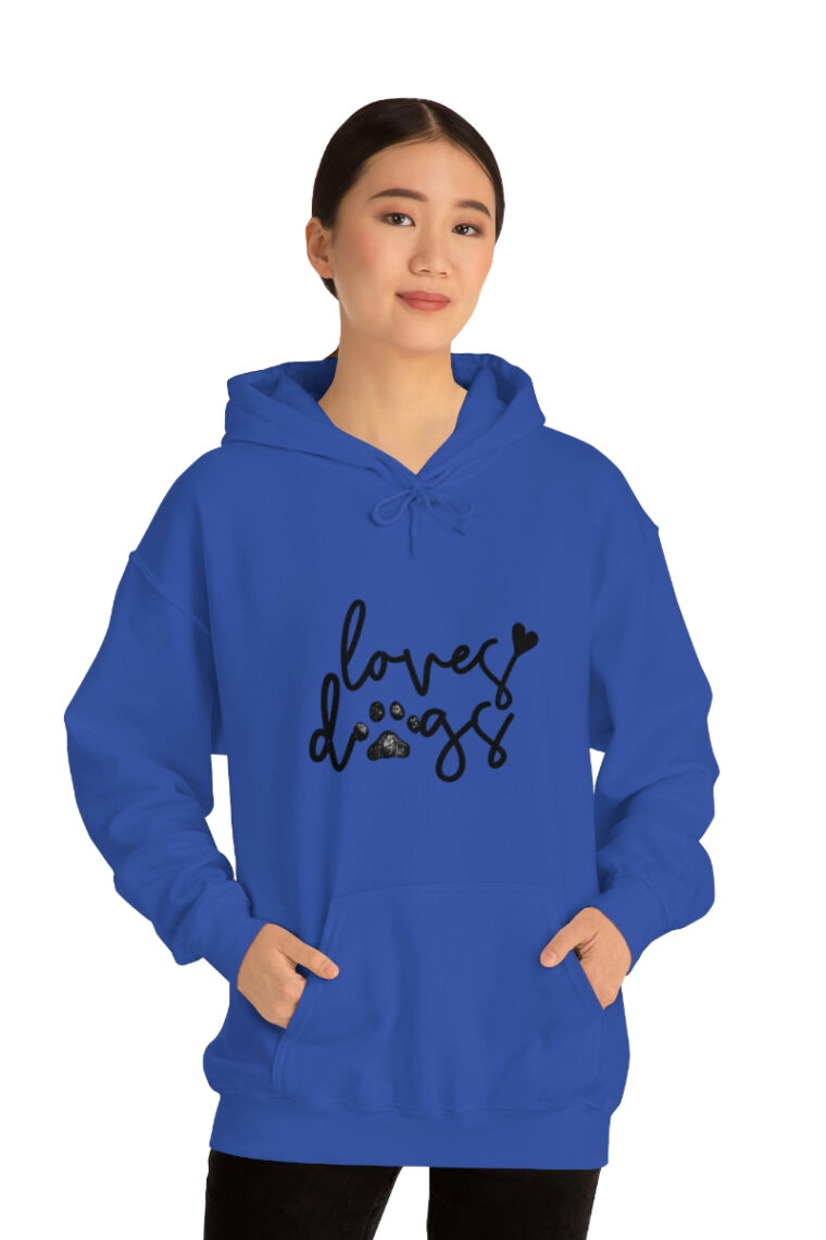 Loves Dogs Black Logo Unisex Heavy Blend™ Hooded Sweatshirt - Image 42