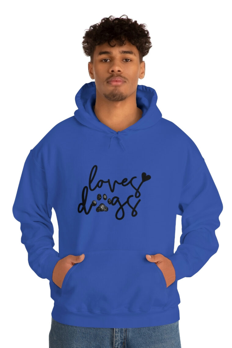 Loves Dogs Black Logo Unisex Heavy Blend™ Hooded Sweatshirt - Image 43