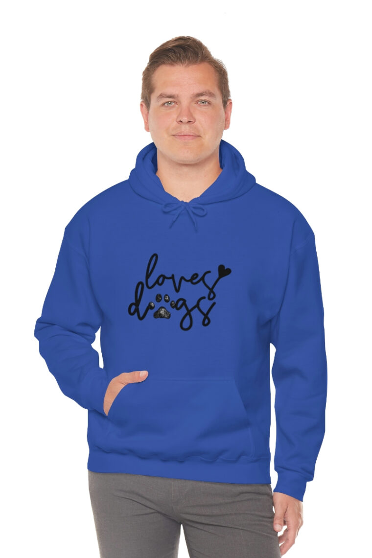 Loves Dogs Black Logo Unisex Heavy Blend™ Hooded Sweatshirt - Image 45