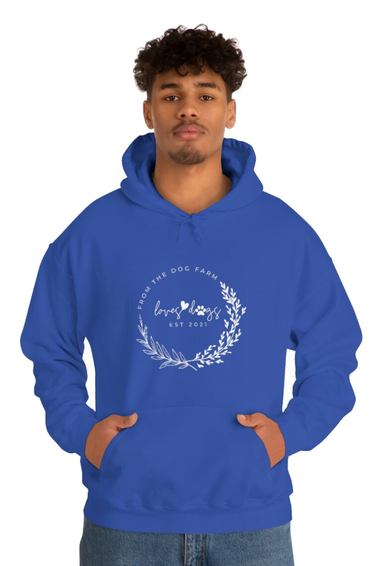 From the Dog Farm White Logo Unisex Heavy Blend™ Hooded Sweatshirt - Image 67