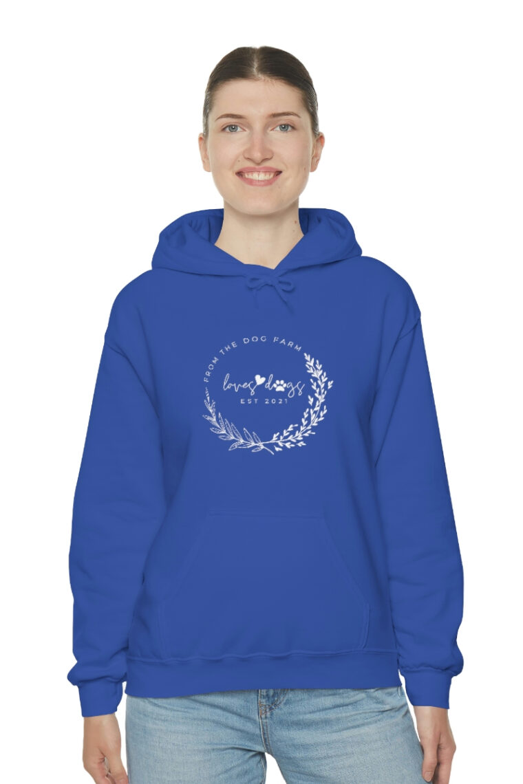 From the Dog Farm White Logo Unisex Heavy Blend™ Hooded Sweatshirt - Image 68