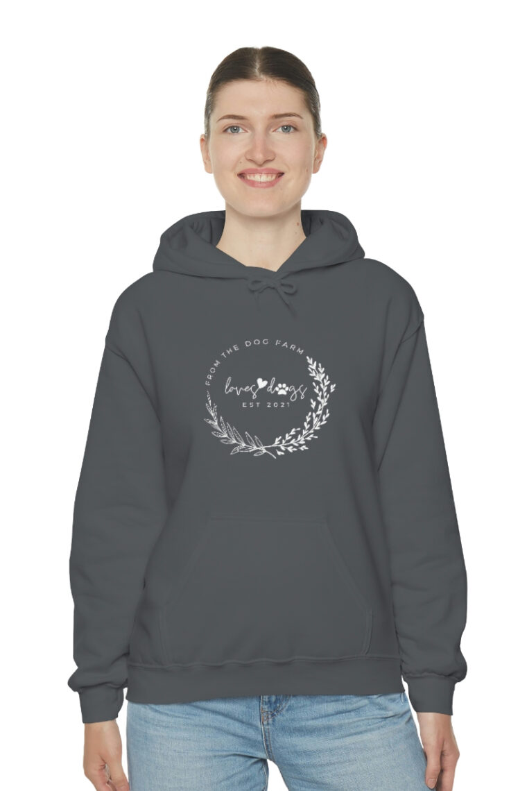 From the Dog Farm White Logo Unisex Heavy Blend™ Hooded Sweatshirt - Image 60