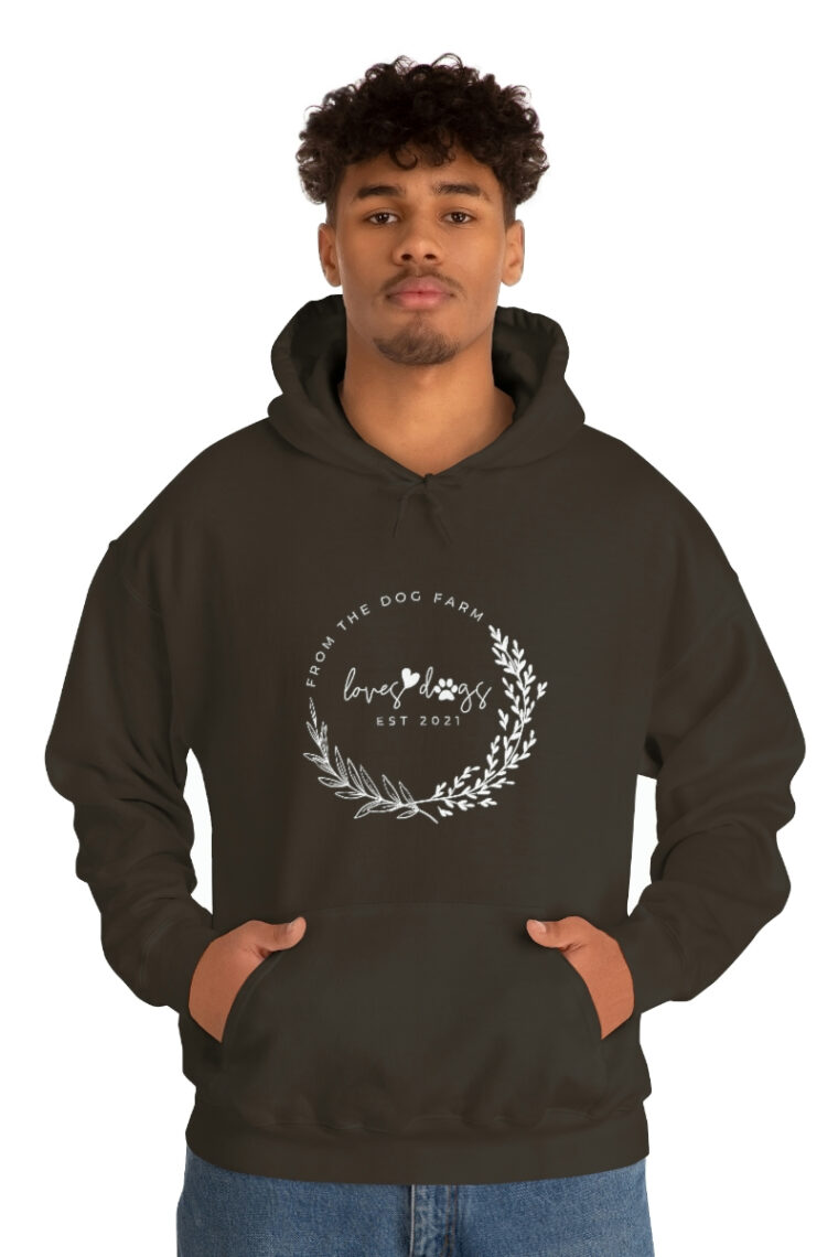 From the Dog Farm White Logo Unisex Heavy Blend™ Hooded Sweatshirt - Image 27