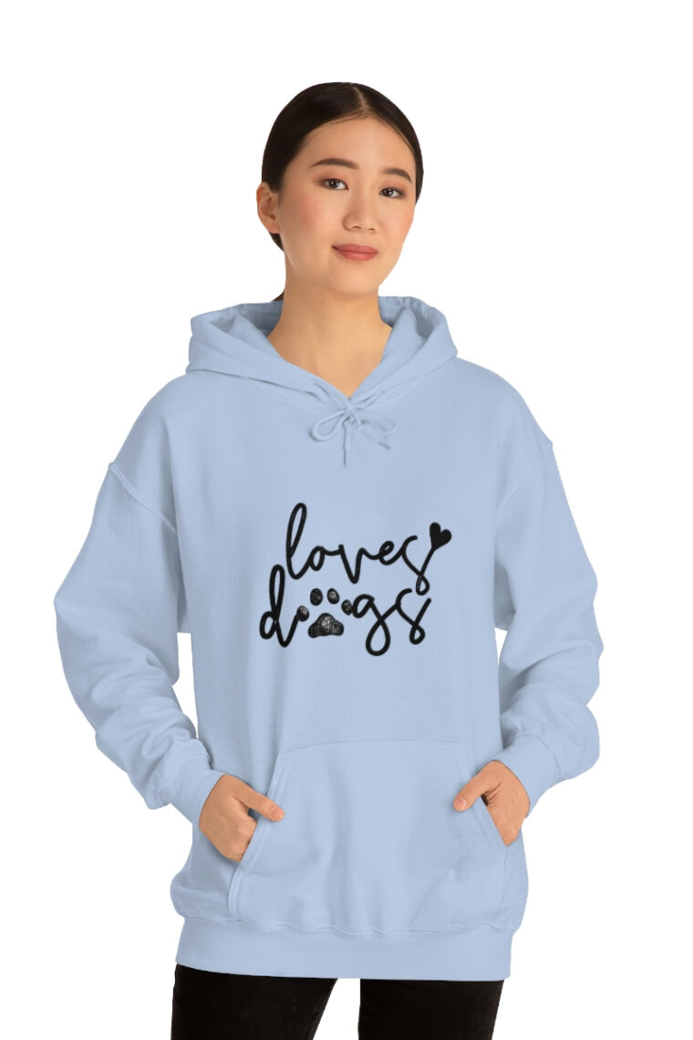 Loves Dogs Black Logo Unisex Heavy Blend™ Hooded Sweatshirt - Image 34