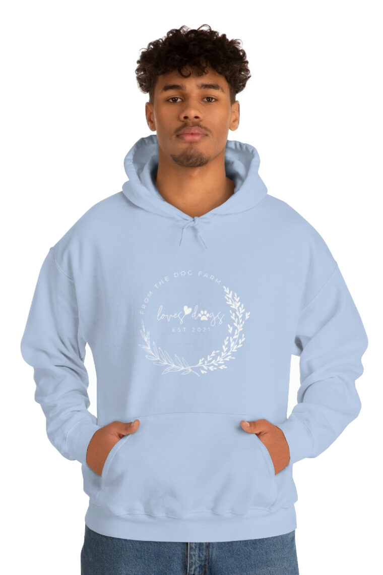 From the Dog Farm White Logo Unisex Heavy Blend™ Hooded Sweatshirt - Image 51