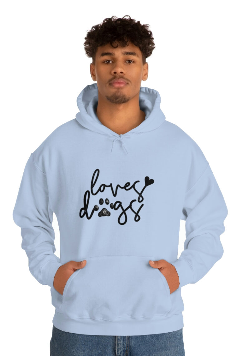 Loves Dogs Black Logo Unisex Heavy Blend™ Hooded Sweatshirt - Image 35