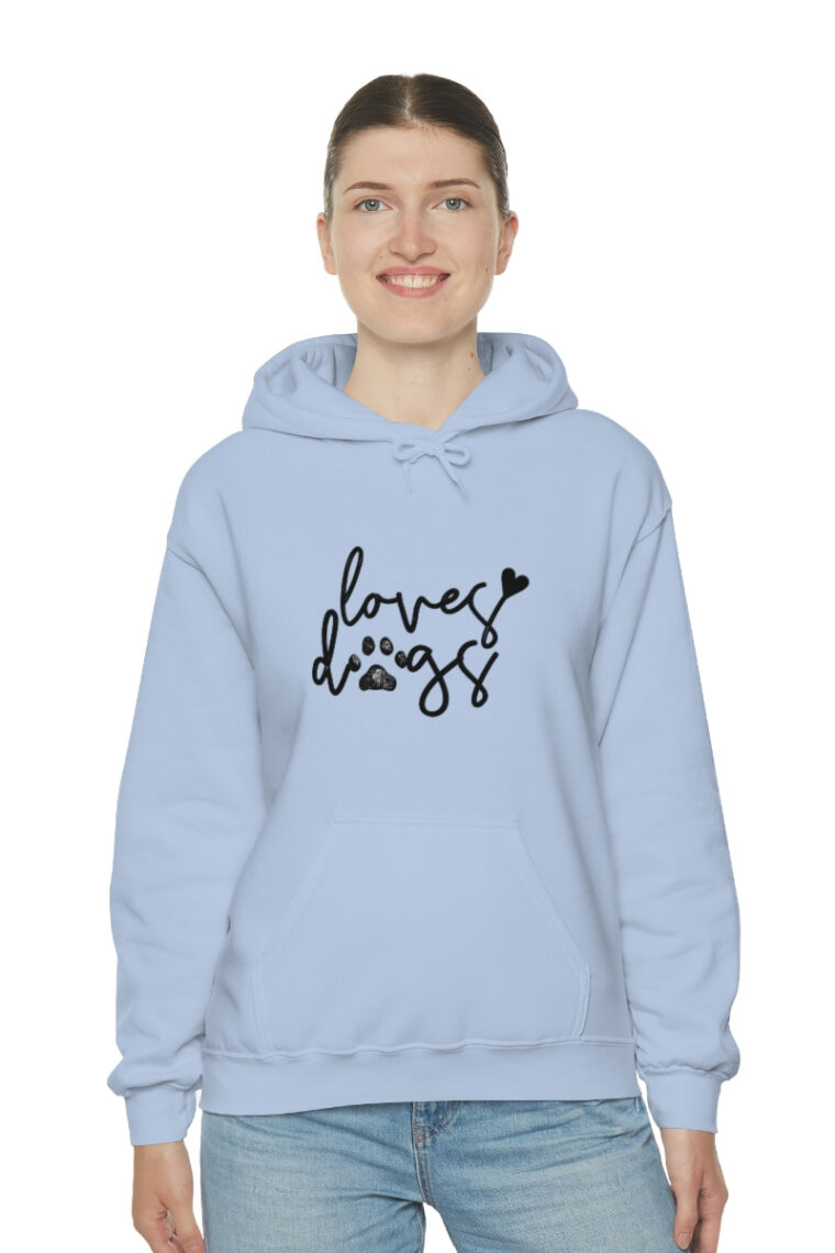 Loves Dogs Black Logo Unisex Heavy Blend™ Hooded Sweatshirt - Image 36