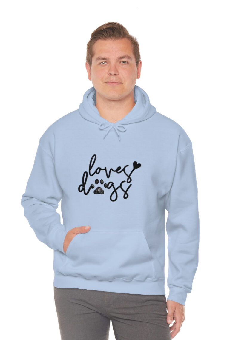 Loves Dogs Black Logo Unisex Heavy Blend™ Hooded Sweatshirt - Image 37