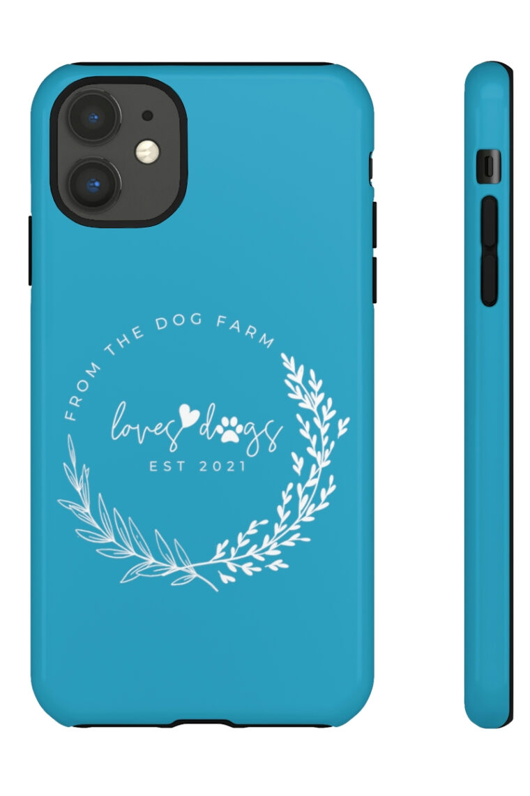 From The Dog Farm (turquoise, white logo) Tough Phone Cases - Image 29