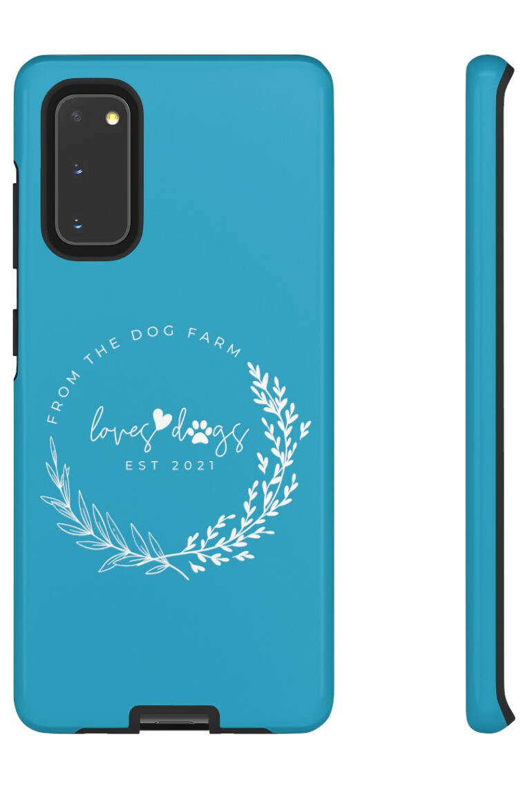 From The Dog Farm (turquoise, white logo) Tough Phone Cases - Image 47