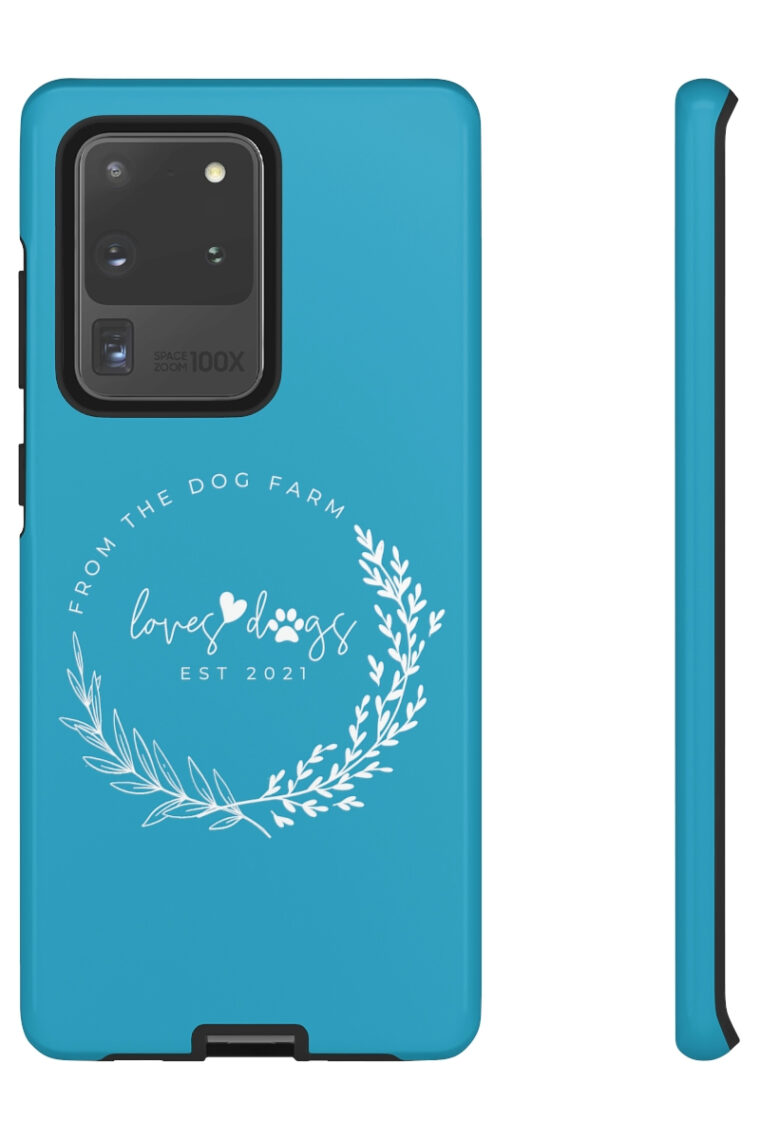 From The Dog Farm (turquoise, white logo) Tough Phone Cases - Image 55