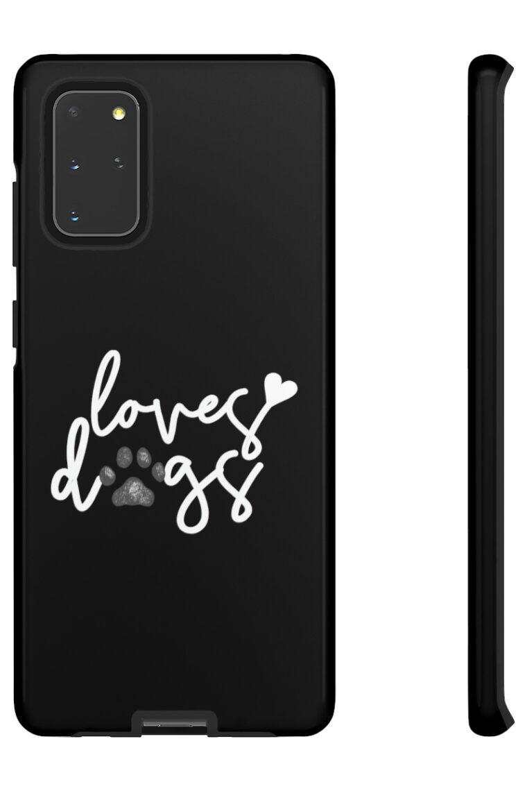 Loves Dogs (black, white logo) Tough Phone Cases - Image 53